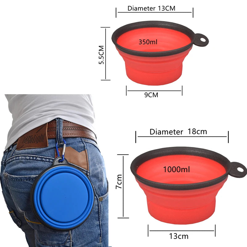Collapsible Pet Silicone Bowl