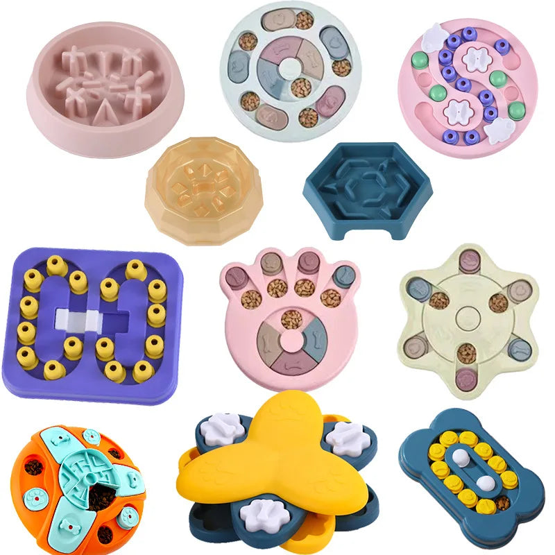 Dog Puzzle Slow Feeder Interactive Food Dispenser Non-Slip