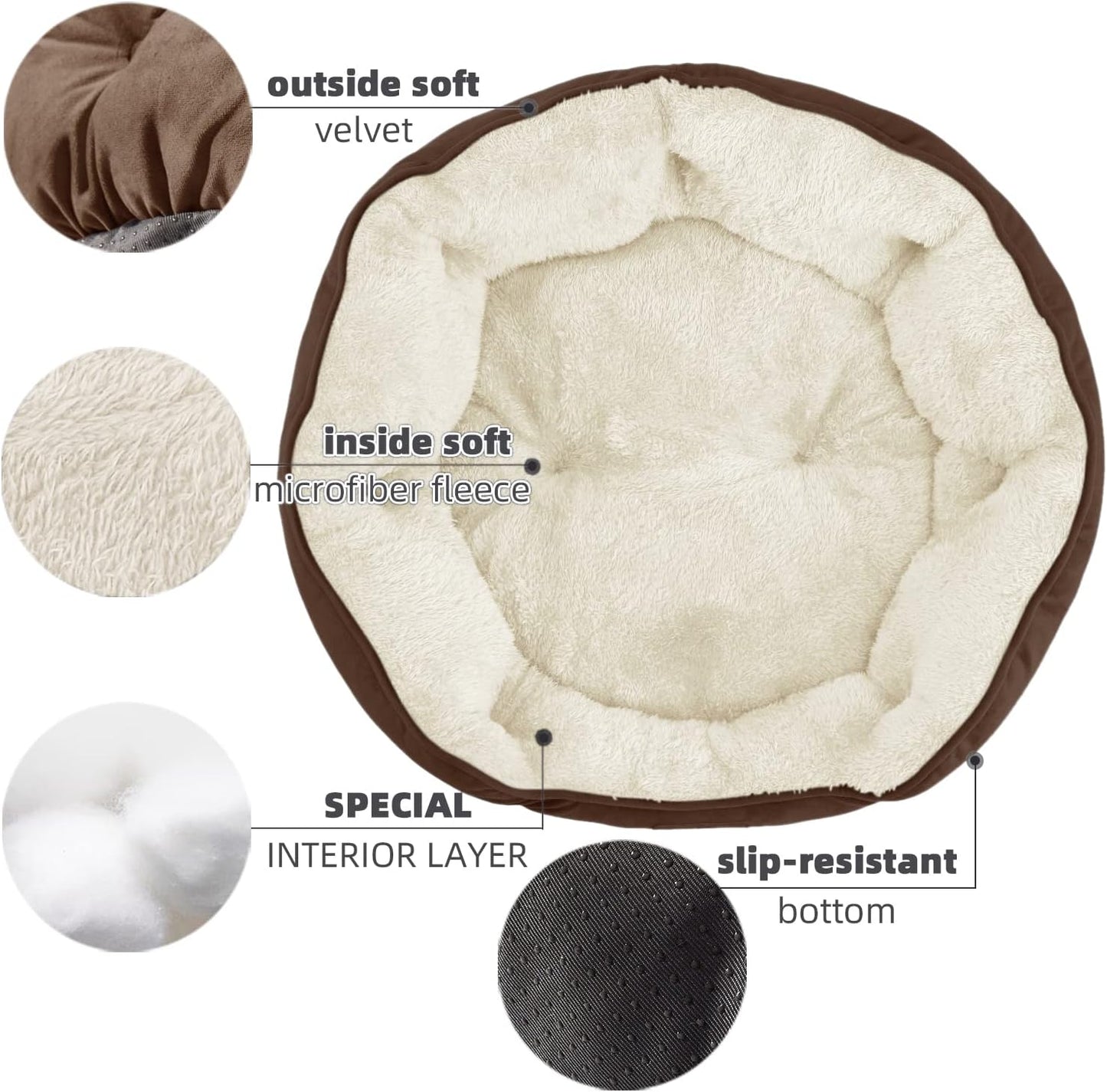 Cozy Pet Bed for Small Dogs and Cats - Soft, Washable, and Anti-Slip