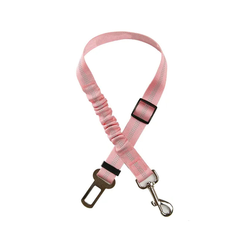 Durable Nylon Dog Seat Belt - Adjustable Reflective Elastic Lead