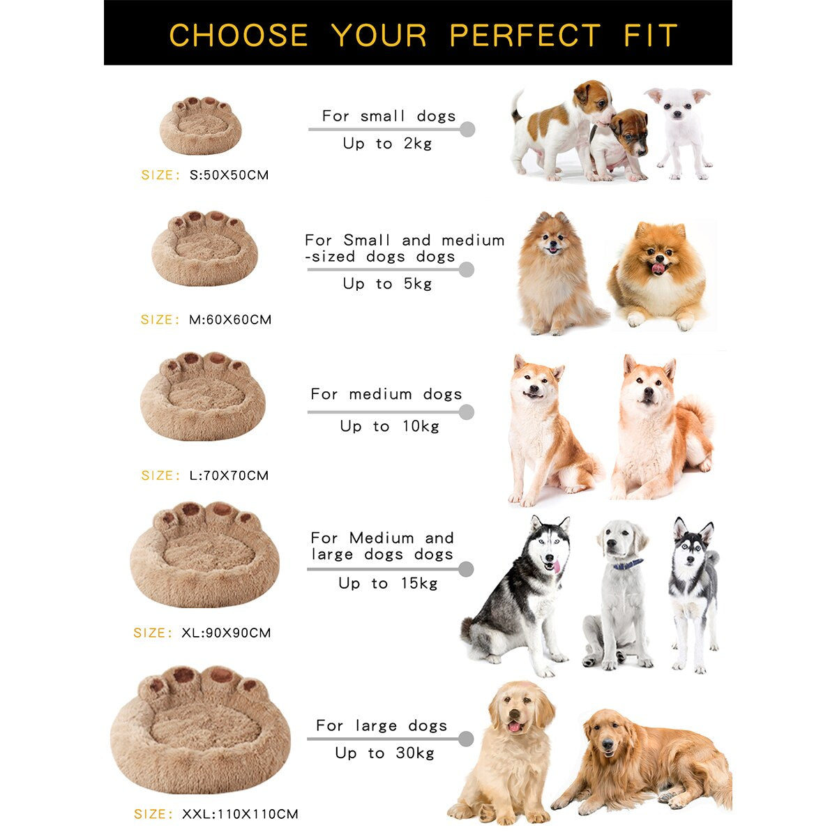 Plush Fluffy Dog Bed, Large Dogs Beds Bedding