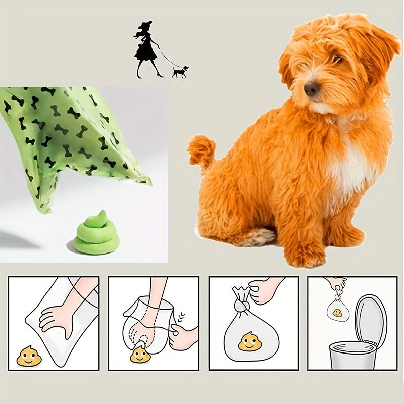 Environmentally Friendly Biodegradable Dog Poop Bag Dispenser Dog Poop Bags Thickened Poop Bags Leak-Proof Dog Waste Bags For Pet Supplies