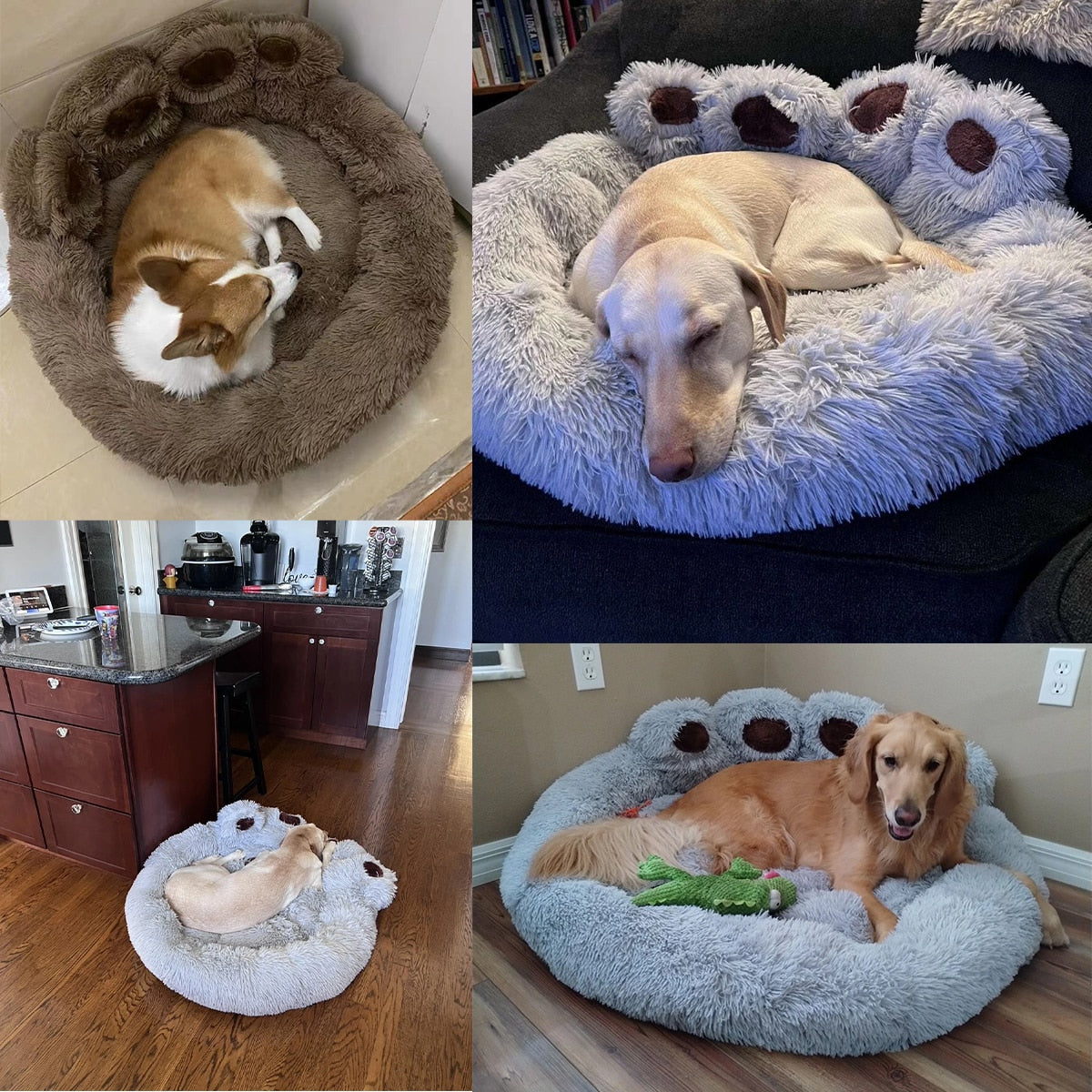 Plush Fluffy Dog Bed, Large Dogs Beds Bedding 