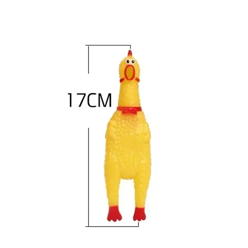 Squeaking Chicken Dog Toy