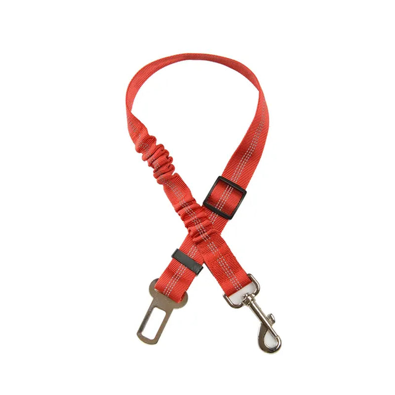 Durable Nylon Dog Seat Belt - Adjustable Reflective Elastic Lead 