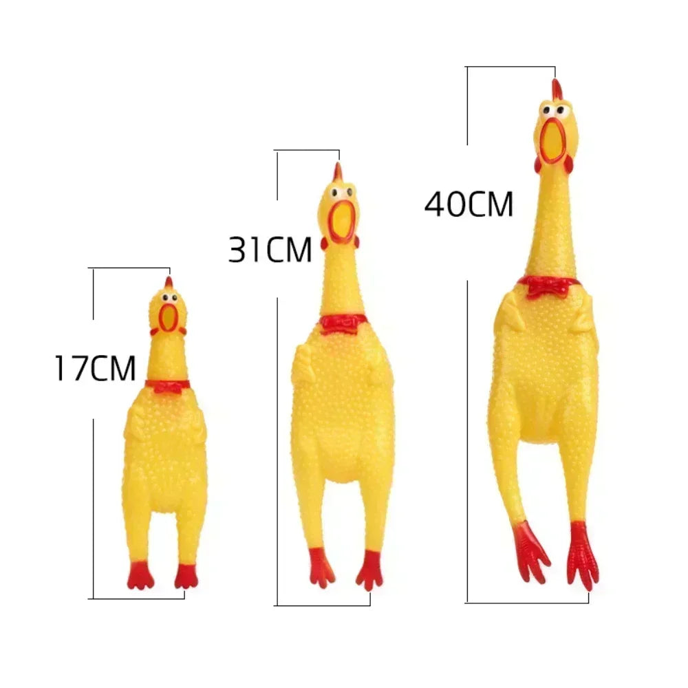 Squeaking Chicken Dog Toy