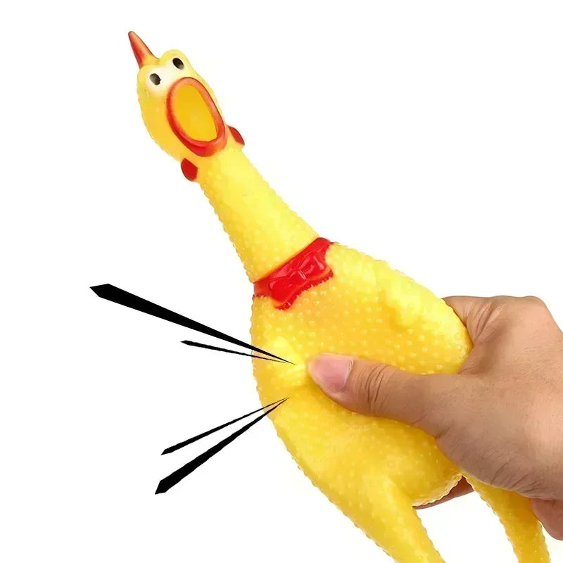 Squeaking Chicken Dog Toy