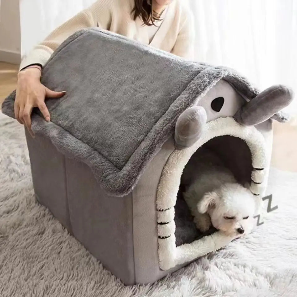 Soft Pet House, Removable Cushion - Enclosed Tent for Pets