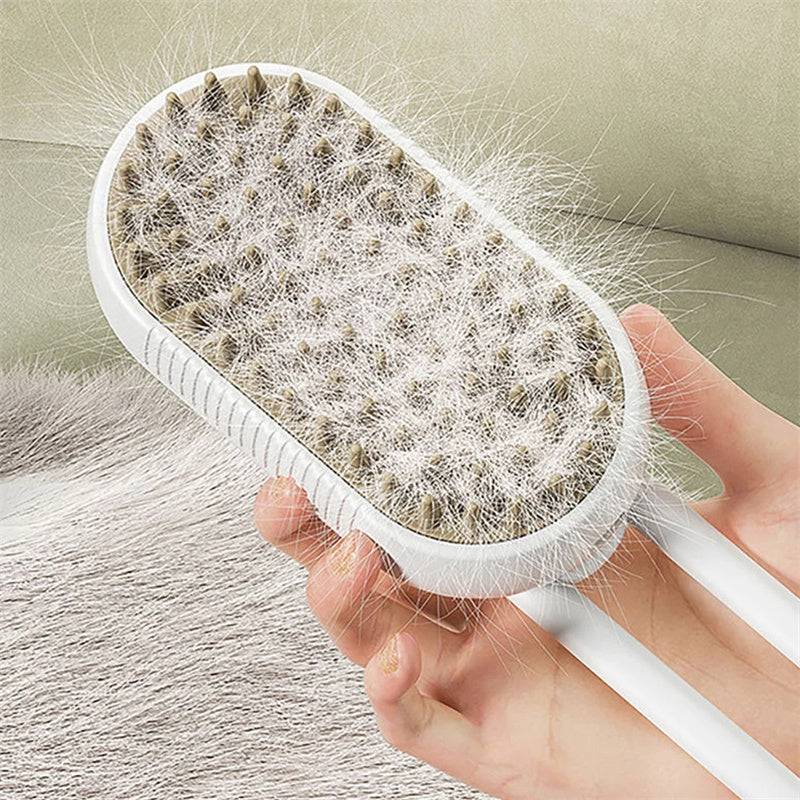 Steamy Cat Steam Brush Dog Brush 3 in 1