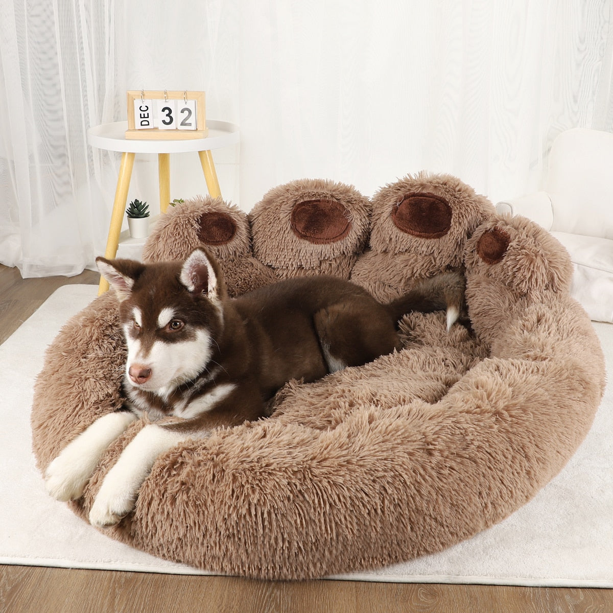 Plush Fluffy Dog Bed, Large Dogs Beds Bedding 