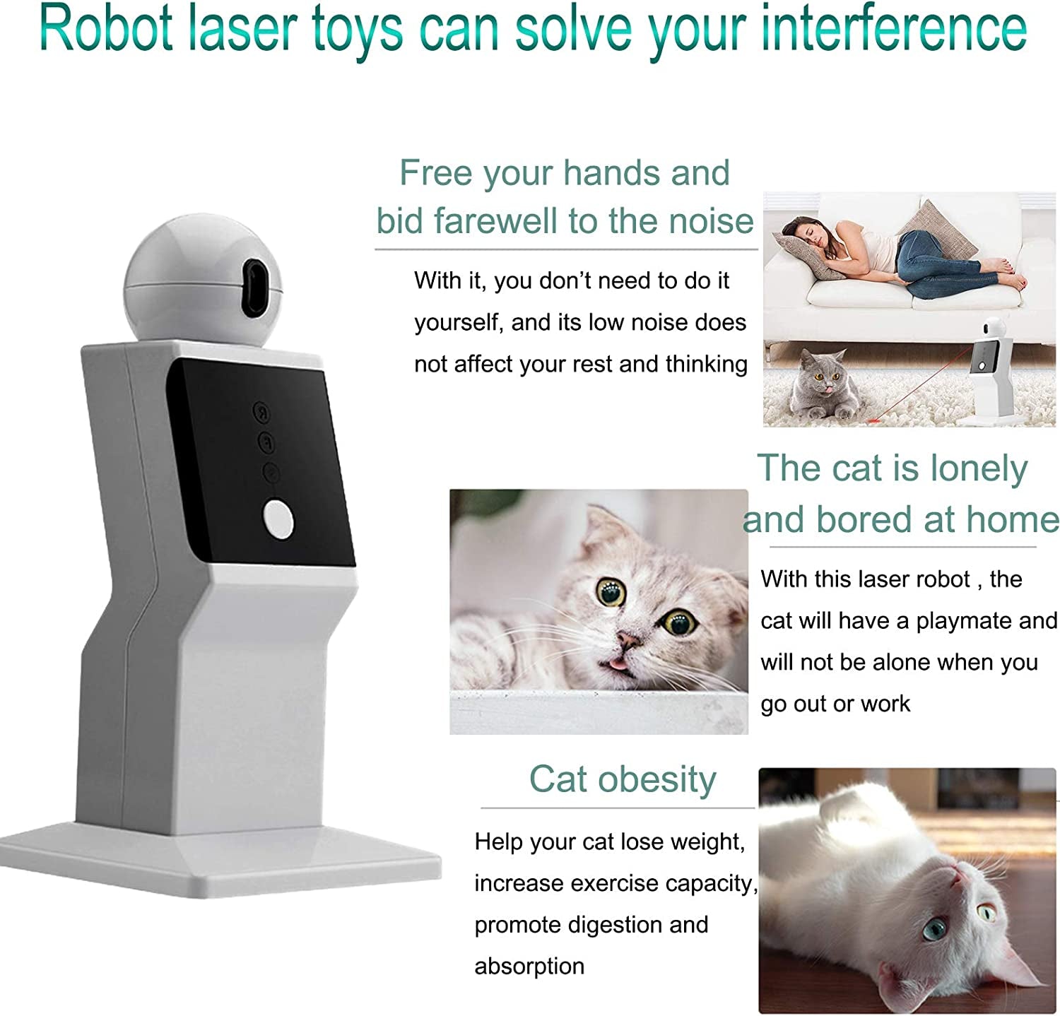 Interactive Automatic Laser Toy for Indoor Cats and Dogs