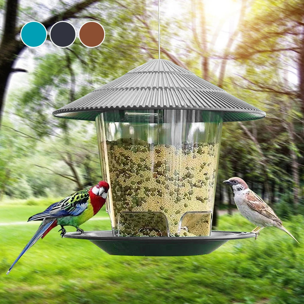 Automatic Foot Feeding Tool Outdoor Bird Feeder Hanging 