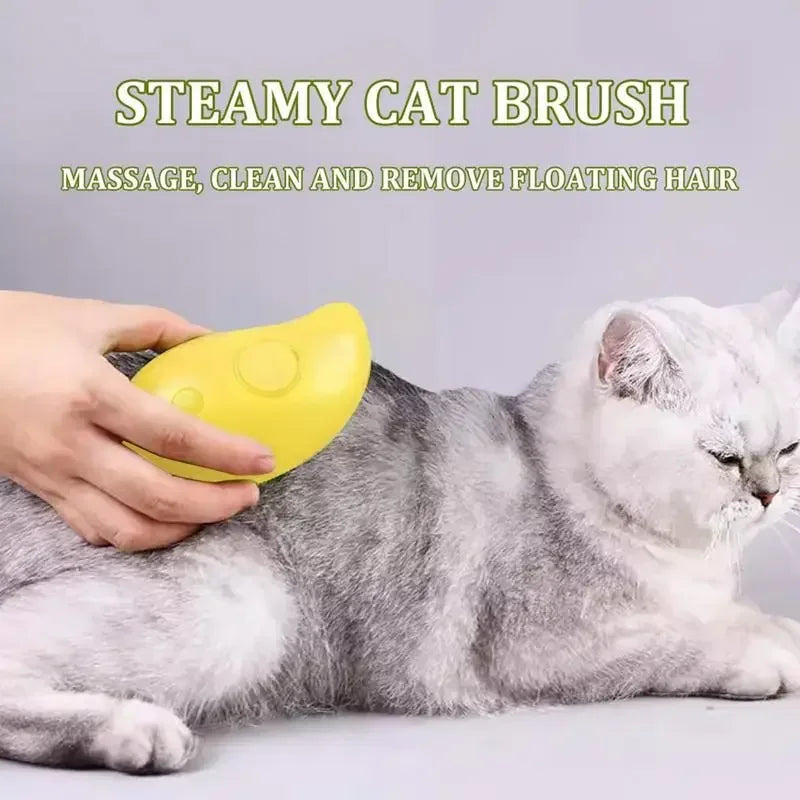 Cat Dog Steamy Brush Electric Sprayer for Massage Pet Grooming Tool Shedding 3 in 1 Electric Sprays Massage Combs