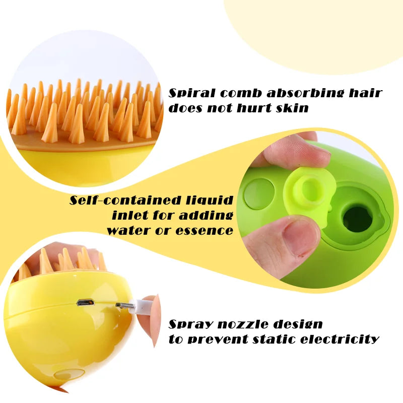 Electric Steam Pet Brush 