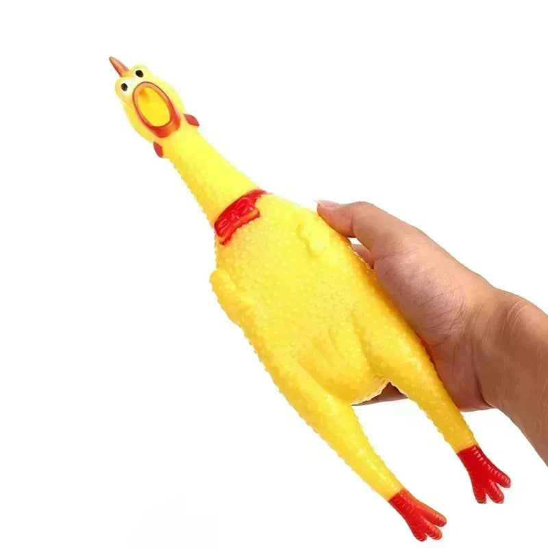 Squeaking Chicken Dog Toy