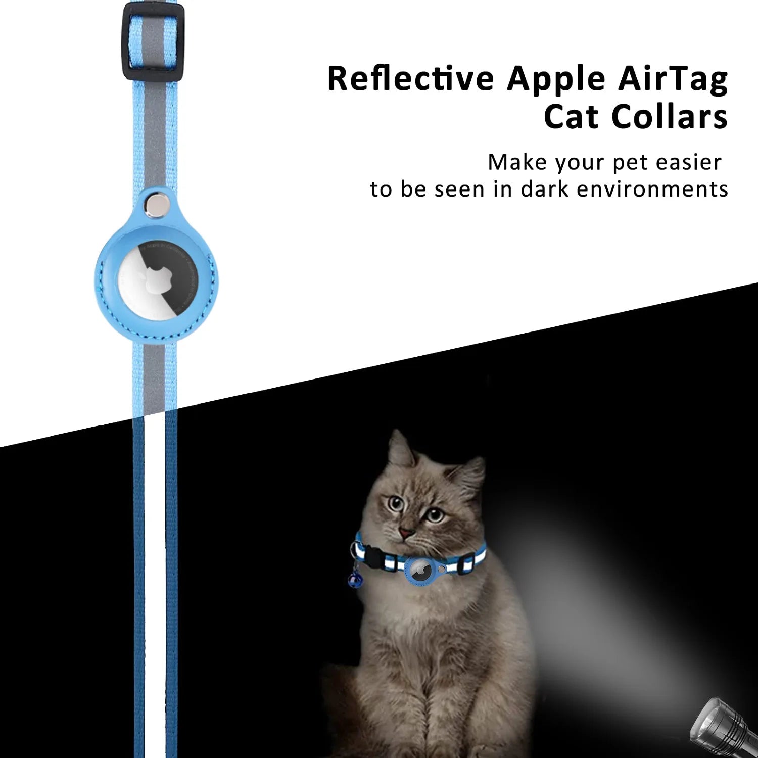 Cat Collar with Built in Apple Airtag Tracker case