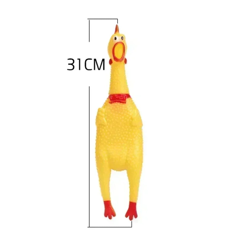 Squeaking Chicken Dog Toy