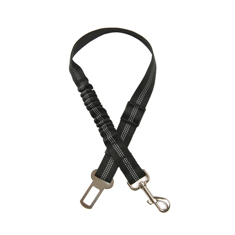 Durable Nylon Dog Seat Belt - Adjustable Reflective Elastic Lead 